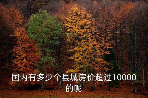 國內有多少個縣城房價超過10000的呢