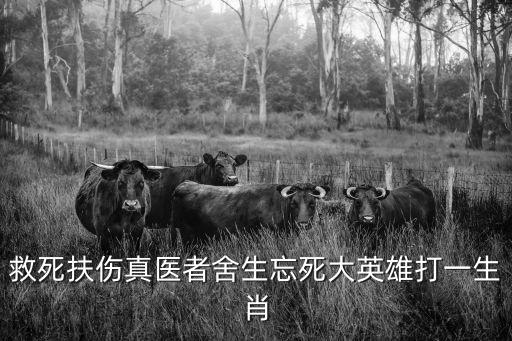 救死扶傷打一動物，扶危濟困打一生肖