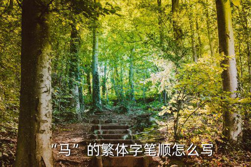 “馬”的繁體字筆順怎么寫