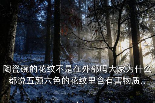 陶瓷碗的花紋不是在外部嗎大家為什么都說五顏六色的花紋里含有害物質...