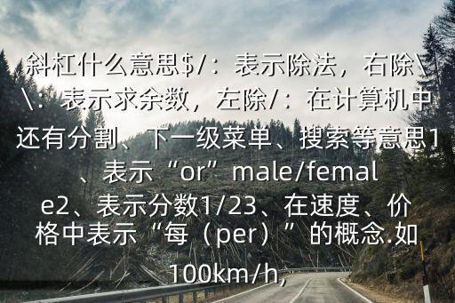 斜杠,中國計算機如何吃透?