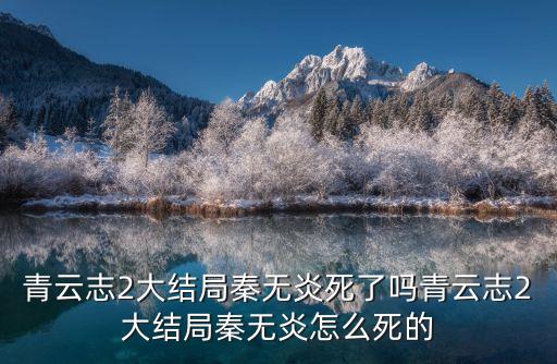 青云志2結局,《青云志2》大結局秦無炎怎么死的?