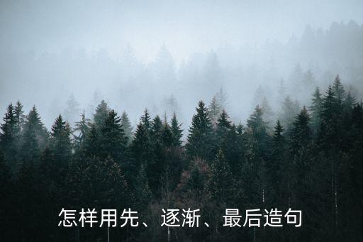 怎樣用先、逐漸、最后造句