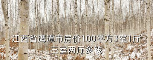 江西省鷹潭市房價100平方3室1廳三室兩廳多錢