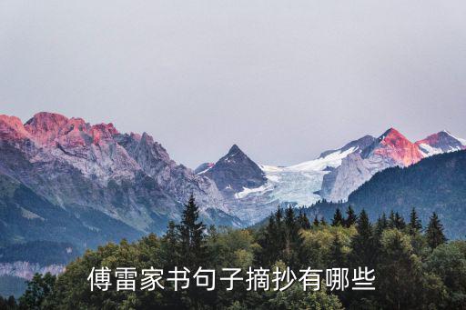 傅雷家書句子摘抄有哪些