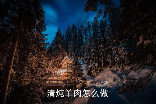 清燉羊肉怎么燉,清燉羊肉怎么做?