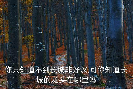 你只知道不到長城非好漢,可你知道長城的龍頭在哪里嗎