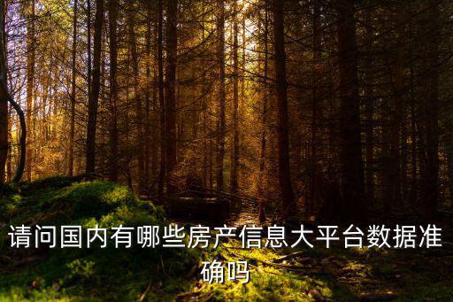 請問國內有哪些房產信息大平臺數據準確嗎