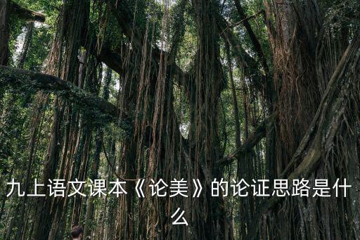 論美,《論美》論證思路（一）