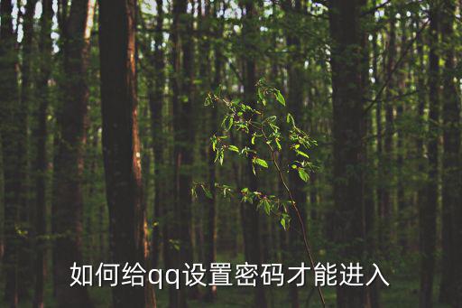 如何給qq設置密碼才能進入