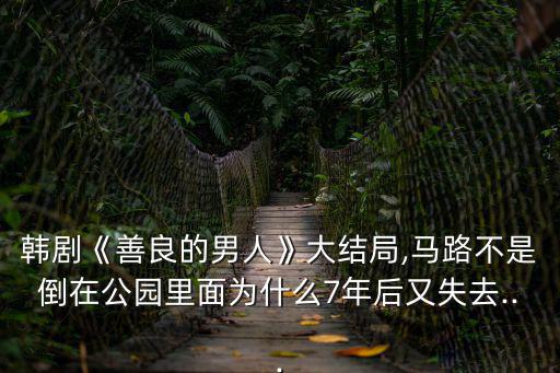 韓劇《善良的男人》大結局,馬路不是倒在公園里面為什么7年后又失去...