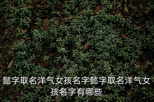懿字取名洋氣女孩名字懿字取名洋氣女孩名字有哪些