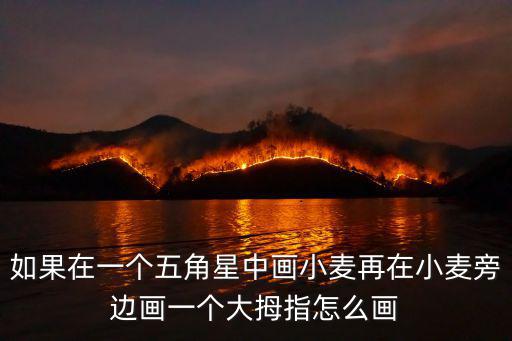 如果在一個(gè)五角星中畫(huà)小麥再在小麥旁邊畫(huà)一個(gè)大拇指怎么畫(huà)