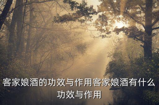 客家娘酒的功效與作用客家娘酒有什么功效與作用