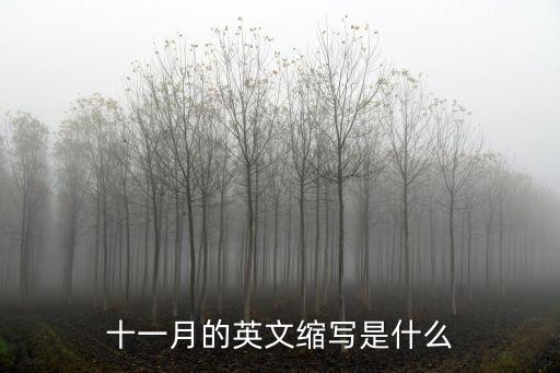 十一月的英文縮寫是什么