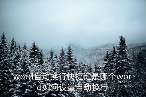 自動換行快捷鍵,電腦鍵盤按哪個鍵自動換行?這樣就是軟回車