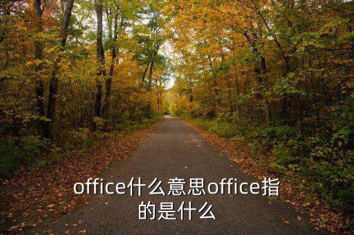 office什么意思office指的是什么