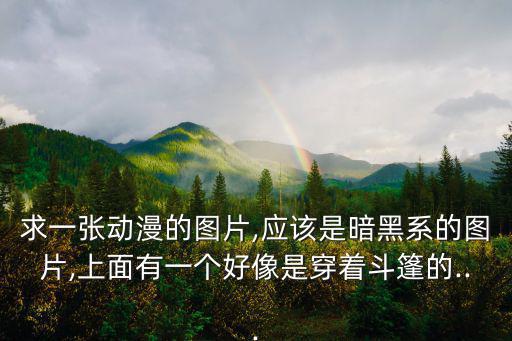 求一張動漫的圖片,應該是暗黑系的圖片,上面有一個好像是穿著斗篷的...
