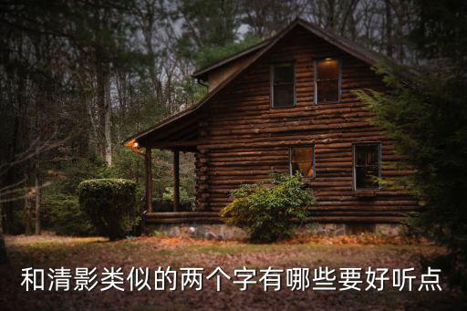 和清影類似的兩個字有哪些要好聽點