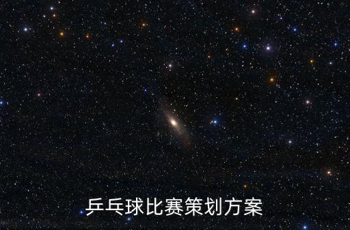 乒乓球比賽策劃方案