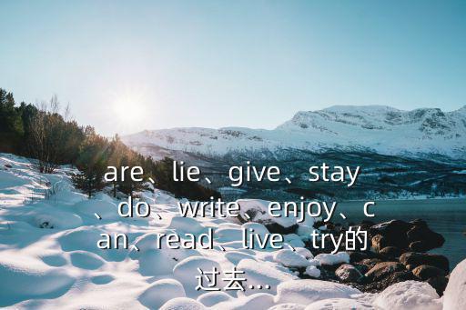 are、lie、give、stay、do、write、enjoy、can、read、live、try的過去...