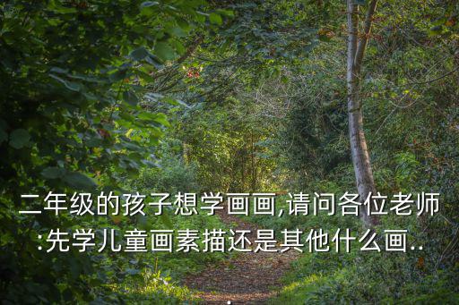 一二年級(jí)兒童畫(huà),孩子想學(xué)畫(huà)畫(huà)?請(qǐng)問(wèn)老師:先學(xué)兒童畫(huà)