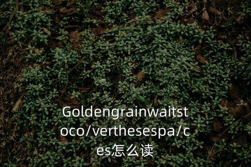 Goldengrainwaitstoco/verthesespa/ces怎么讀