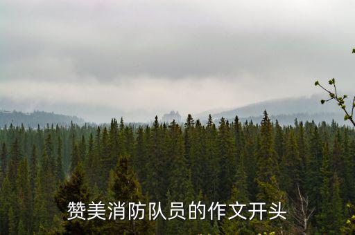 贊美消防隊員的作文開頭