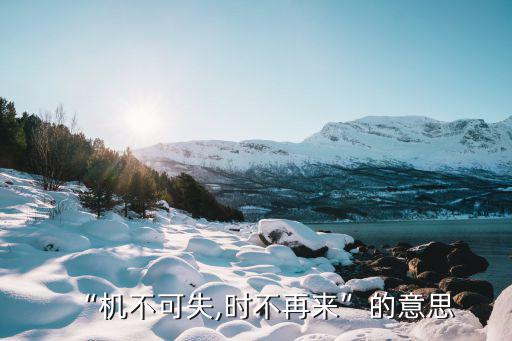 “機不可失,時不再來”的意思