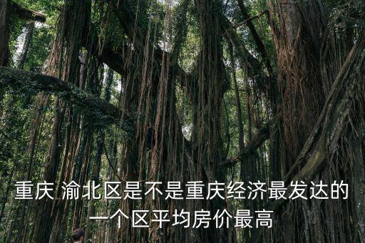渝中區哪個房價最高，重慶 渝北區是不是重慶經濟最發達的一個區平均房價最高
