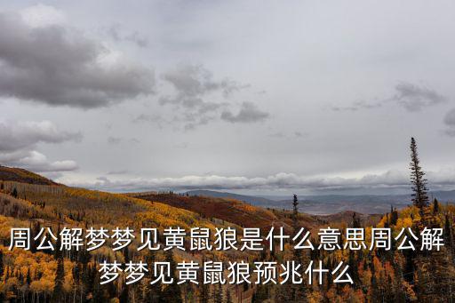 夢見黃鼠狼,做夢夢見黃鼠狼好不好?