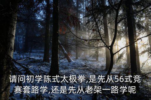 請問初學(xué)陳式太極拳,是先從56式競賽套路學(xué),還是先從老架一路學(xué)呢
