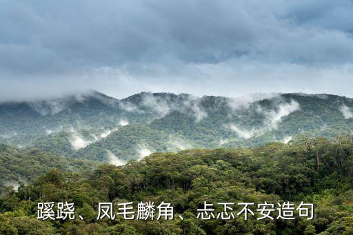 蹊蹺、鳳毛麟角、忐忑不安造句