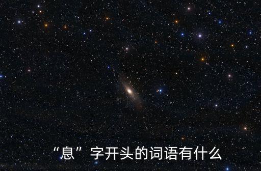 “息”字開頭的詞語有什么