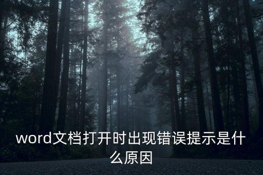 word出現(xiàn)問題,word文檔出現(xiàn)錯誤提示怎么回事?