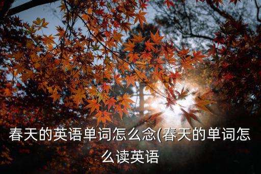 春天英語,春天的英文怎么念?