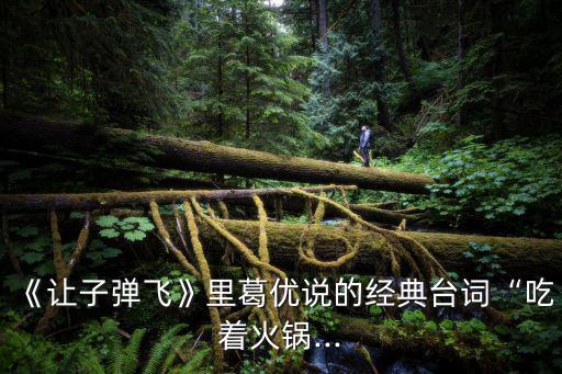 《讓子彈飛》里葛優說的經典臺詞“吃著火鍋...