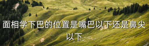下巴面相，面相學(xué)下巴的位置是嘴巴以下還是鼻尖以下