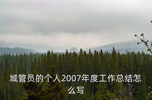 城管個人總結，急需一篇城管個人總結300字即可