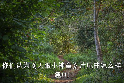 你們認為《天眼小神童》片尾曲怎么樣急!!!