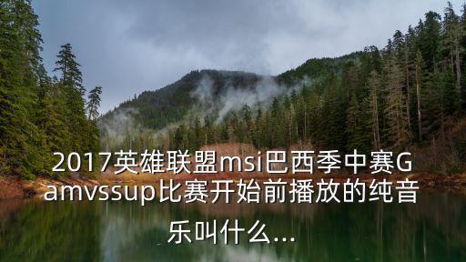 2017msi,聽到喜歡的歌曲卻不知歌詞可記住關健歌詞