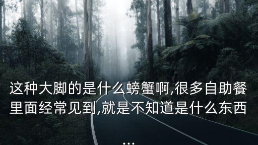 這種大腳的是什么螃蟹啊,很多自助餐里面經常見到,就是不知道是什么東西...
