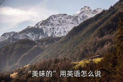 “美味的”用英語怎么說