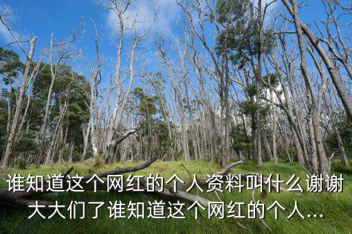誰知道這個網(wǎng)紅的個人資料叫什么謝謝大大們了誰知道這個網(wǎng)紅的個人...