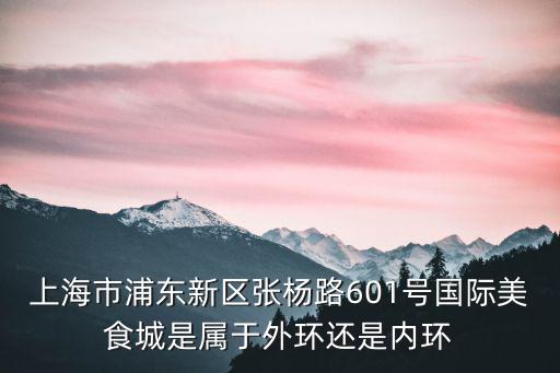 上海市浦東新區(qū)張楊路601號(hào)國(guó)際美食城是屬于外環(huán)還是內(nèi)環(huán)
