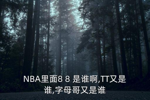 NBA里面8 8 是誰啊,TT又是誰,字母哥又是誰