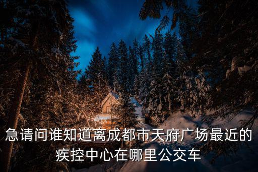 急請問誰知道離成都市天府廣場最近的疾控中心在哪里公交車
