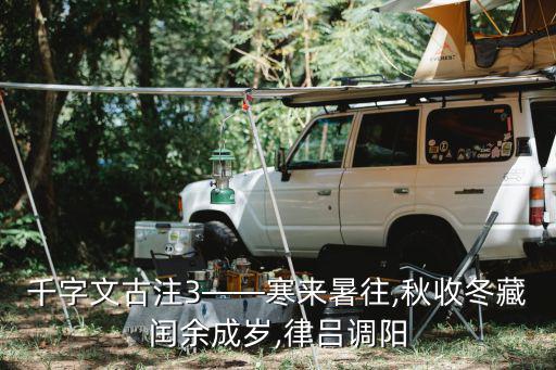 寒來暑往秋收冬藏,《千字文》僅用999字解釋一下
