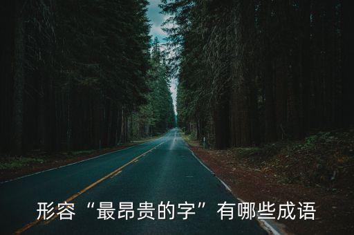 貴字成語,最昂貴的字有哪些?