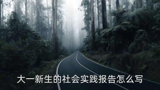 大一新生的社會實踐報告怎么寫